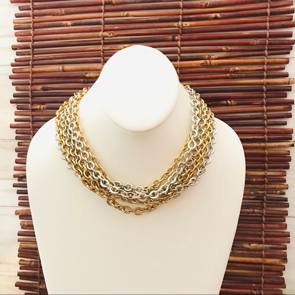 Givenchy Choker Multi strand Chain Necklace - Picture 1 of 7